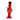 JM Plastic JM Plastics Mini Alien Base Acrylic Bong - 6 in. Dark Red
