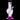 A front view of the 6-inch JM Plastics Mini Alien Base Acrylic Water Pipe with a purple base and clear chamber.