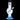 Front view of the JM Plastics Mini Alien Base Acrylic Water Pipe, showing the 6-inch translucent blue and clear acrylic piece.