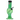 Front view of the JM Plastics Mini Alien Base Acrylic Water Pipe, a 6-inch tall green acrylic water pipe against a plain white background.