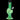 Front view of the 6-inch JM Plastics Mini Alien Base Acrylic Water Pipe, showcasing its clear, uniquely shaped base.