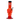 Front view of the JM Plastics Mini Skull Base Acrylic Water Pipe, a 6-inch tall, red skull-shaped base against a plain white background.