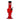 Front view of the 6-inch JM Plastics Mini Skull Base Acrylic Water Pipe, featuring a transparent red base and smooth acrylic construction.