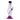 A front view of the JM Plastics Mini Skull Base Acrylic Water Pipe, showcasing its purple, 6-inch tall base.