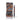 Front-facing shot of the RYOT Acrylic Magnetic Dugout With Matching One Hitter showing a black and orange swirled dugout standing upright beside its slim matching hitter and a small metal poker on a white reflective surface.