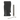 Close-up front view of a black RYOT Super Slim Magnetic Dugout With One Hitter shown standing beside its stainless steel one-hitter on a white background.