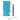 Close-up, front-facing view of the turquoise RYOT Super Slim Magnetic Dugout With One Hitter and its stainless steel one-hitter displayed on a white background.