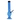 Close-up front view of the JM Plastics Grenade Base with Pull Slide Acrylic Bong - 8 in., shown in a translucent blue tube and black mouthpiece against a black background
