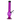 Straight-on view of a purple-tinted JM Plastics Grenade Base with Pull Slide Acrylic Bong showing its cylindrical neck, faceted midsection, black mouthpiece cap, and angled metal slide against a black background.