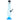 Front view of the 8-inch JM Plastics Skull Base with Pull Slide Acrylic Water Pipe, showcasing its clear blue base and distinct skull shape.
