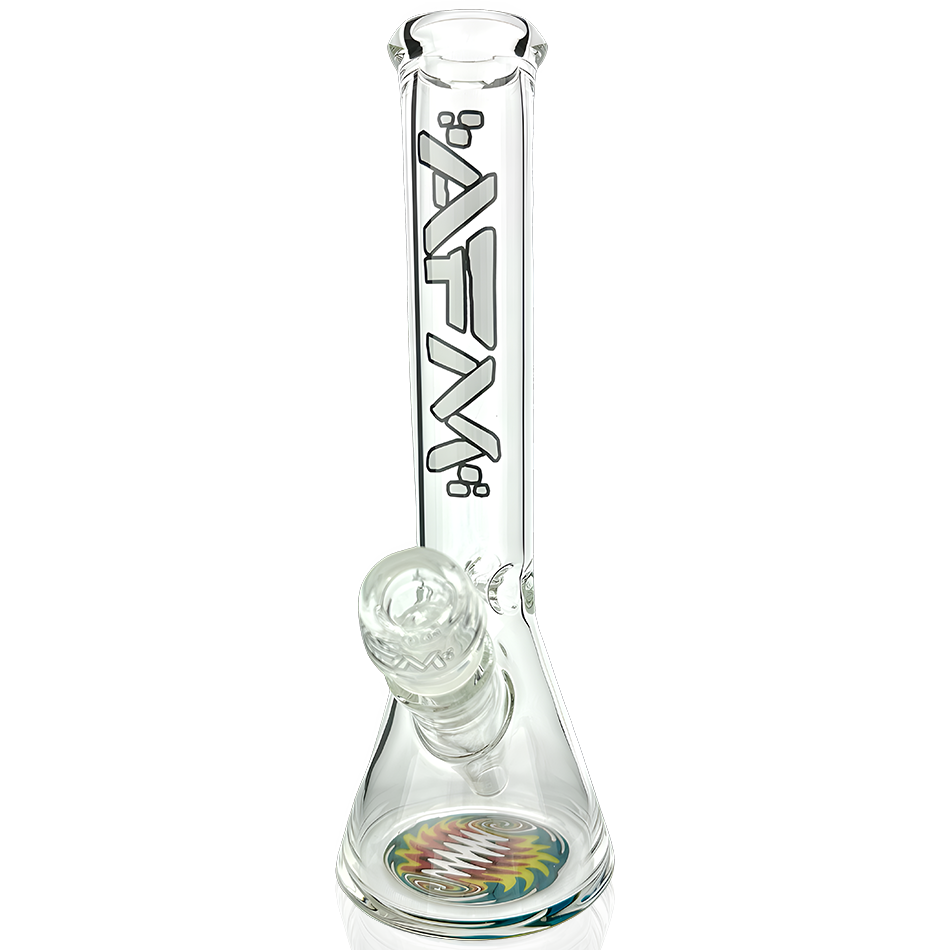 10" Rasta Clear Glass Mini Beaker Bong