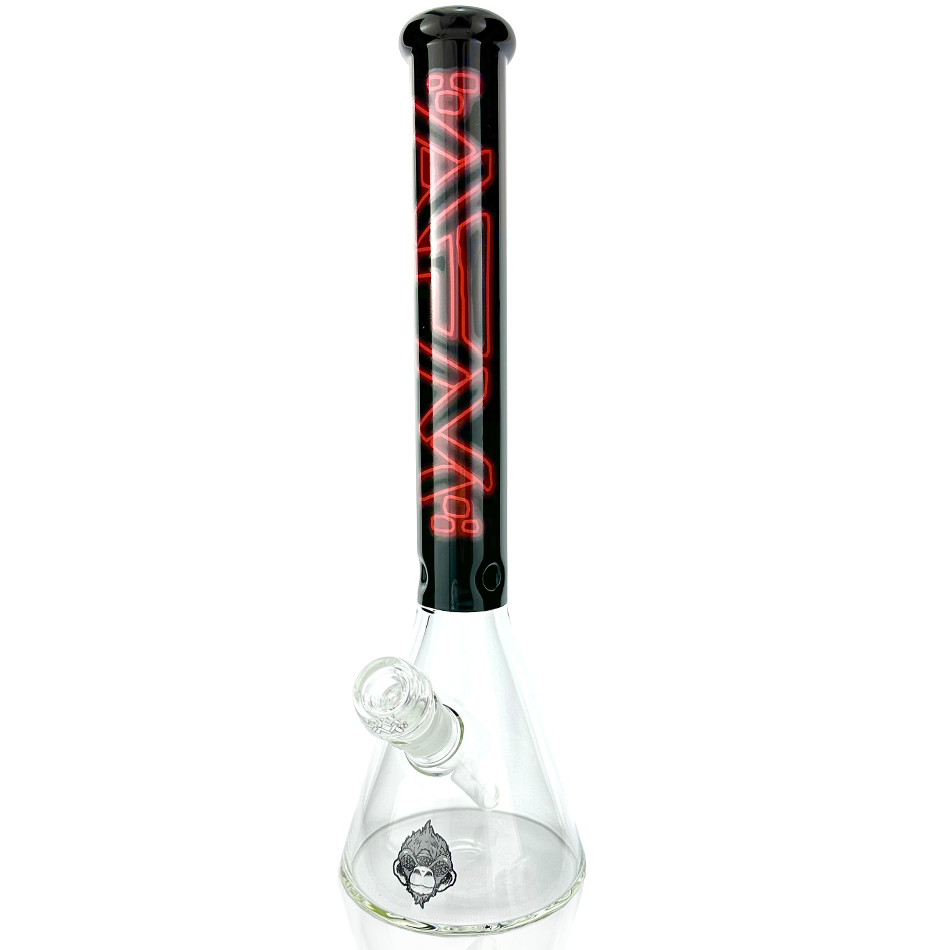 16" Neon Lights Glass Beaker Bong