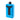 Front view of the Duet 510 Dual Conceal Cart Battery, a sleek blue device with a minimalist design against a plain white background.