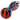 Angled close-up of the DankStop Slime Reversal Wig Wag Spoon Pipe - 4.5 in. showing glossy red, black, blue and white swirled stripes.