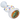 Close-up angled view of the white DankStop Donut Reversal Spoon Pipe - 4.5 in. showing colorful sprinkle dots and a swirled multicolor oval accent.
