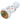 Angled close-up of the DankStop Donut Reversal Spoon Pipe - 4.5 in., showing white glass with colorful raised sprinkles and a swirled multicolor donut accent.