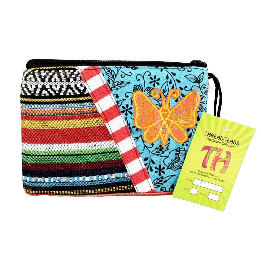 Multi-color Butterfly Zipper Pouch