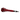 Side-on view of a red Invincibowl Invincipipe with a ribbed metal body tapering to a translucent mouthpiece on a white background