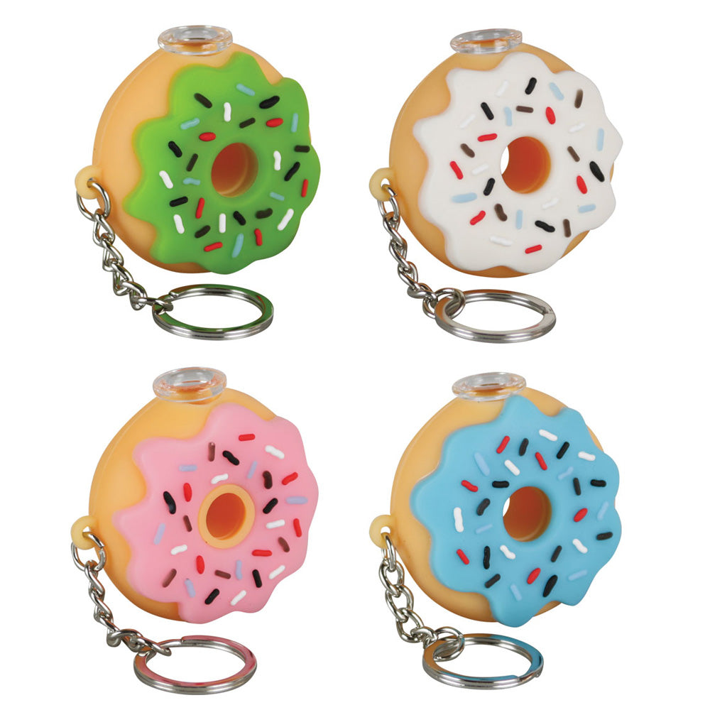 Silicone Donut One Hitter Keychain