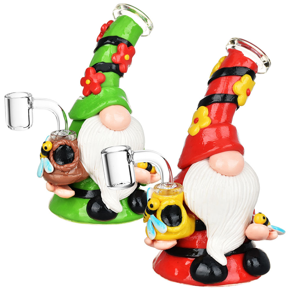 Flower Gnome Glass & Enamel Dab Rig