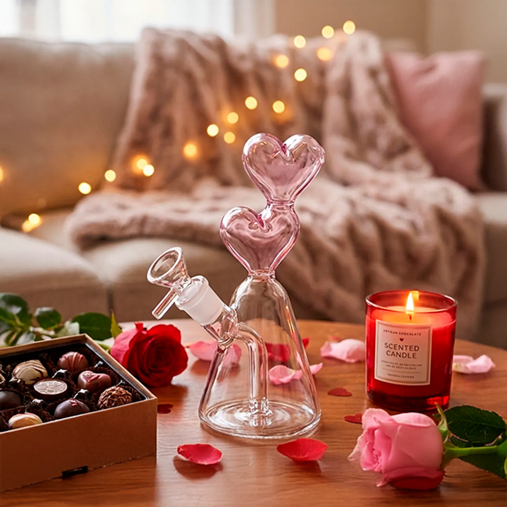 DankStop Hearts Converge Glass Bong