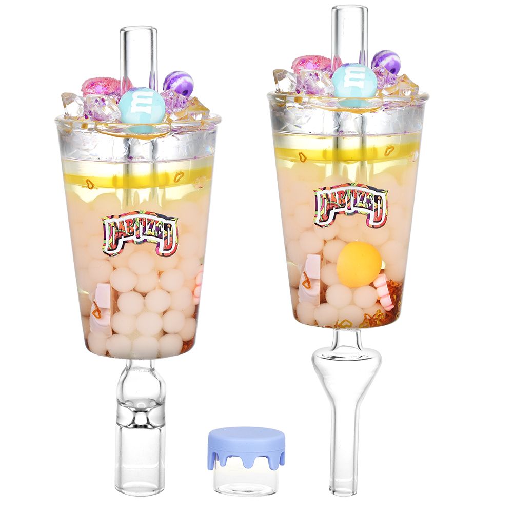 Bottoms Up Shot Glass 2 In 1 Honey Straw