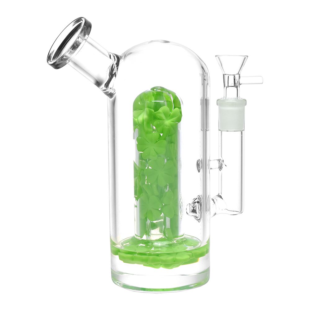 Lucky Clover Glass Water Pipe