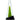 Front view of the Glassic Puffco Peak replacement glass, showing a clear glass form with a green interior accent.