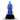 A front view of the Glassic Cosmic Tentacle Puffco Peak Glass Attachment, showing its sculpted, blue glass design on a dark surface.