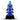 Front view of the Glassic Cosmic Tentacle Puffco Peak glass attachment, showcasing its blue, tentacle-inspired design on a black surface.