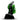 A front view of the Glassic Cosmic Tentacle Puffco Peak Glass Attachment, featuring a dark green, tentacle-like design.