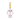 Front view of the Piggy Bank Bong, a clear glass water pipe with a rounded base and textured mouthpiece.