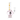 Front view of the Piggy Bank Bong, a clear glass water pipe shaped like a piggy bank with a flared base.