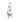A three-quarter view of the Rocket Ship XL Bong, showing its clear glass construction and unique, tapered shape.