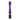 Front-facing view of a red-tinted Penjamin Danksaber Vaporizer standing upright on a white background, showing its clear cylindrical chamber, purple cap and base ring, and black textured grip with a circular metal power button.