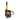 Close-up of a black floral keychain pouch with gold hardware holding a vertical Penjamin Pursejamin Vaporizer partially visible above it.