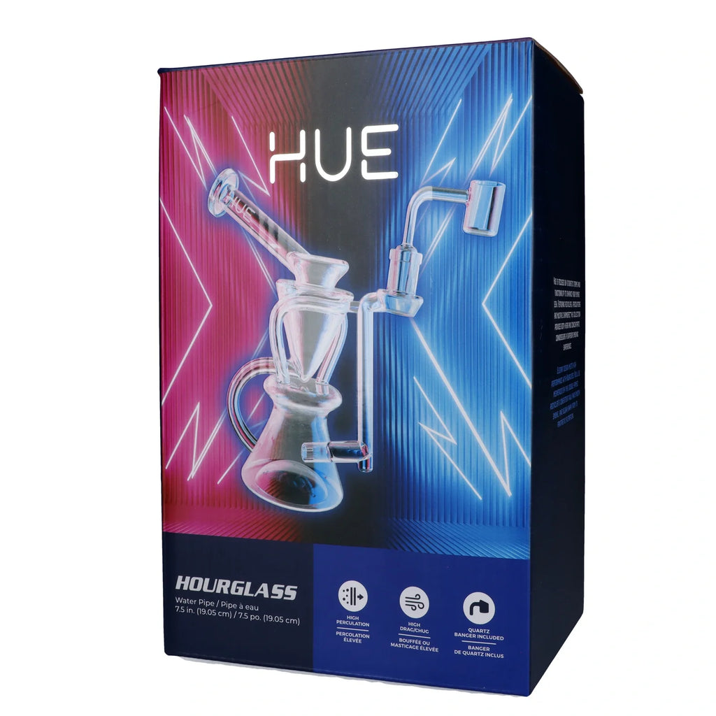 Hue - Hourglass Dab Rig Clear - 7.5"