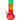Front view of the JM Plastics Rasta Geometric with Pull Slide Acrylic Water Pipe, displaying a colorful, geometric design.