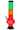 Front view of the JM Plastics Rasta Geometric with Pull Slide Acrylic Water Pipe, displaying a colorful, geometric design.