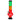 Front view of the JM Plastics Rasta Geometric with Pull Slide Acrylic Water Pipe, displaying a red and green geometric pattern.