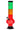 Front view of the JM Plastics Rasta Geometric with Pull Slide Acrylic Water Pipe, featuring a colorful geometric design.