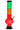 Front view of the JM Plastics Rasta Geometric with Pull Slide Acrylic Water Pipe, showcasing its colorful geometric design.