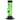 A front view of the 6-inch JM Plastics Mini Straight Tube with Carb Hole acrylic water pipe, showcasing its clear green body and black base.