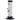 Front view of the JM Plastics Mini Straight Tube with Carb Hole Acrylic Water Pipe, a clear 6-inch tube with a black mouthpiece.