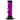 A front view of the 6-inch JM Plastics Mini Straight Tube with Carb Hole Acrylic Water Pipe, showcasing its clear purple design.