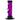 Front view of the JM Plastics Mini Straight Tube with Carb Hole Acrylic Water Pipe, a 6-inch purple pipe on a black surface.