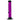 Front view of the 9-inch JM Plastics Straight Tube with Carb Hole Acrylic Water Pipe, showcasing its clear purple design.