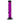 Front view of the 9-inch JM Plastics Straight Tube with Carb Hole Acrylic Water Pipe, showing its clear purple construction.