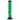A front view of the 9-inch JM Plastics Straight Tube with Carb Hole Acrylic Water Pipe, showcasing its clear green construction.