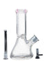 DankStop Beaker with Color Mouthpiece & Ice Pinch Bong - 10 in.